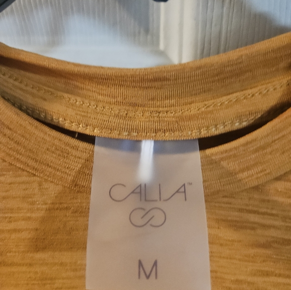 CALIA Women's Tissue Texture Long Sleeve Golf Crew: GOLDEN WARMTH: NWT: SIZE M - Picture 4 of 6